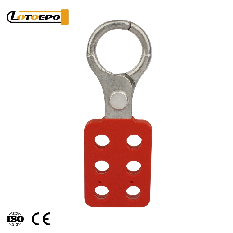 Customized Design 25mm Lock Shackle Safety Aluminum Lockout Hasp with Hook