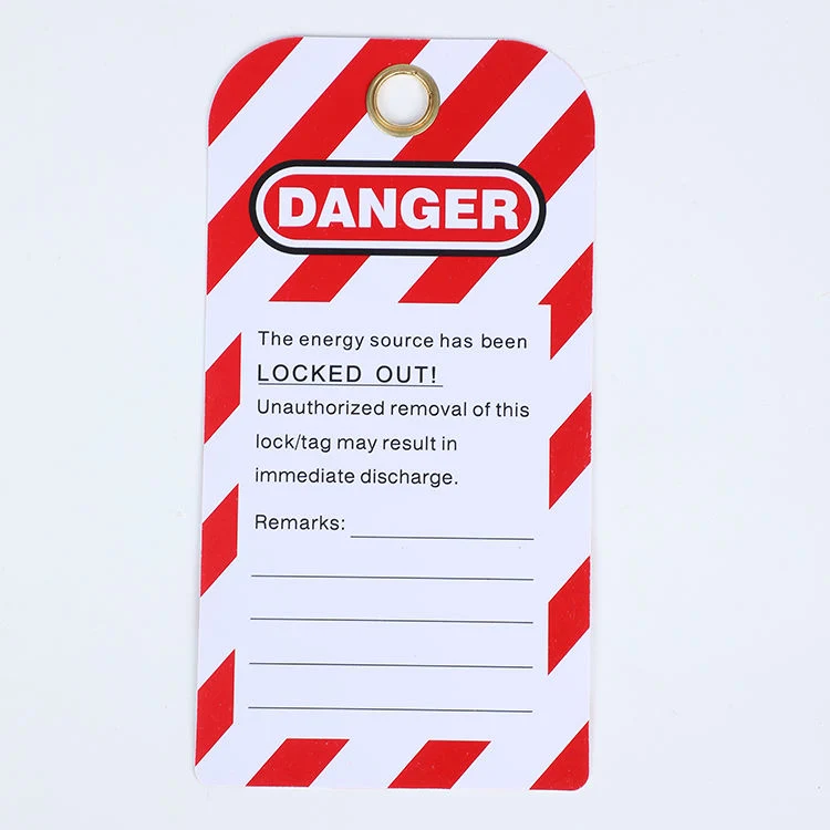 Custom Equipment Lockout Safety PVC Labels Safety Tag Danger Inspection Warning Tag out