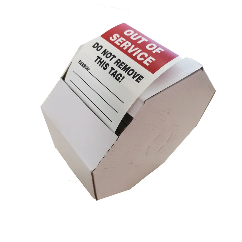 Lockout Safety Tags out of Service Tag by The Roll PVC White Pk250