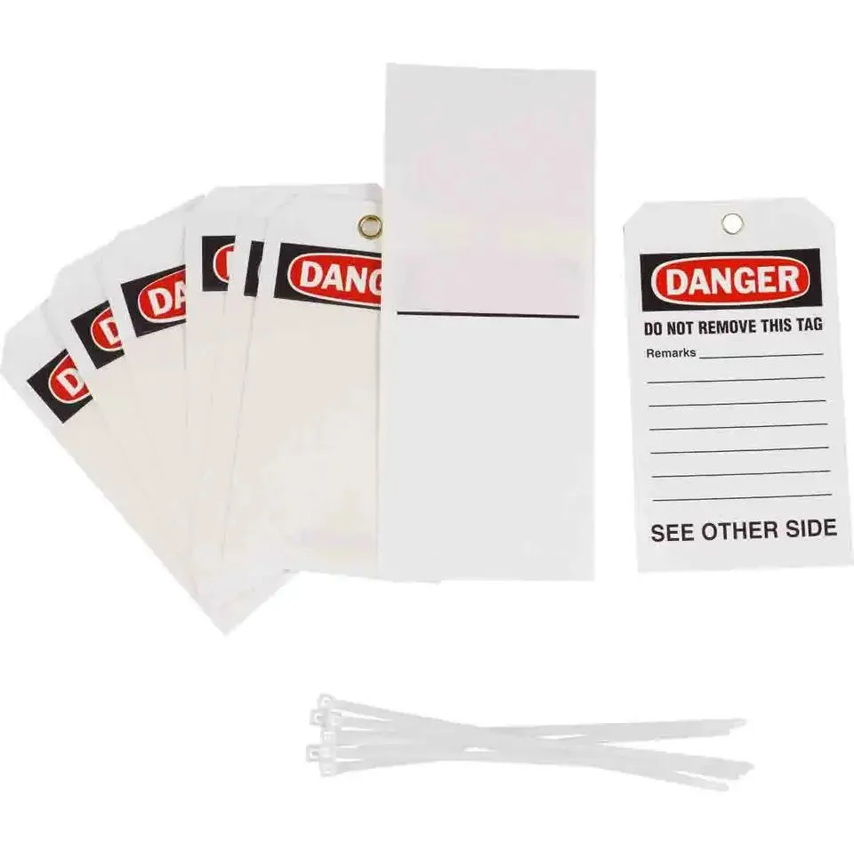 Custom Plastic Vinyl Danger Self-Laminating Peel and Stick Safety Tag
