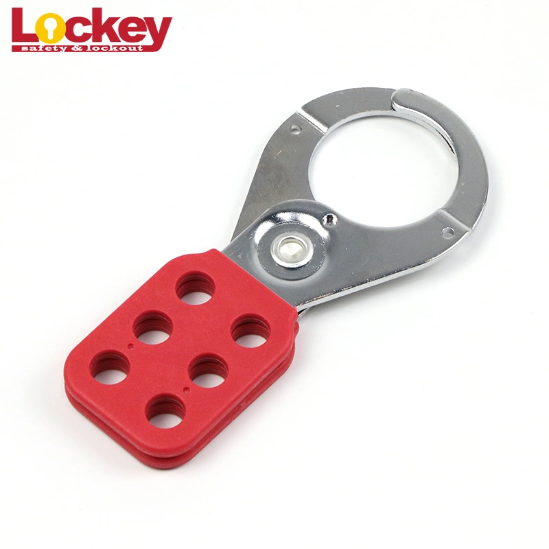 Manufacturer 6 Padlock Holes Steel Jaw Clamp Safety Lockout Hasp 38mm