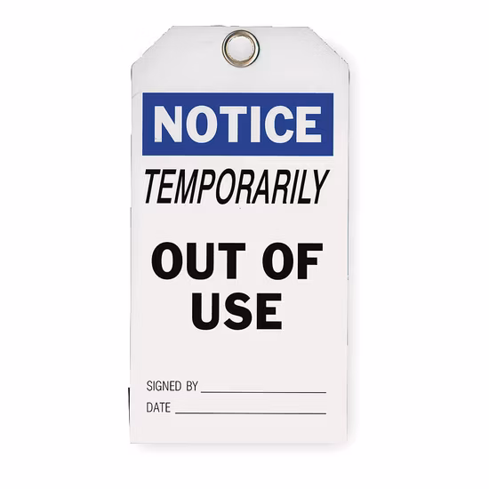 PVC Hang Tag, Safety Sign Lockout Label