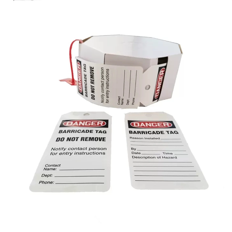 Danger Barricade Tag by Roll PVC Plastic Lockout Hand Tags