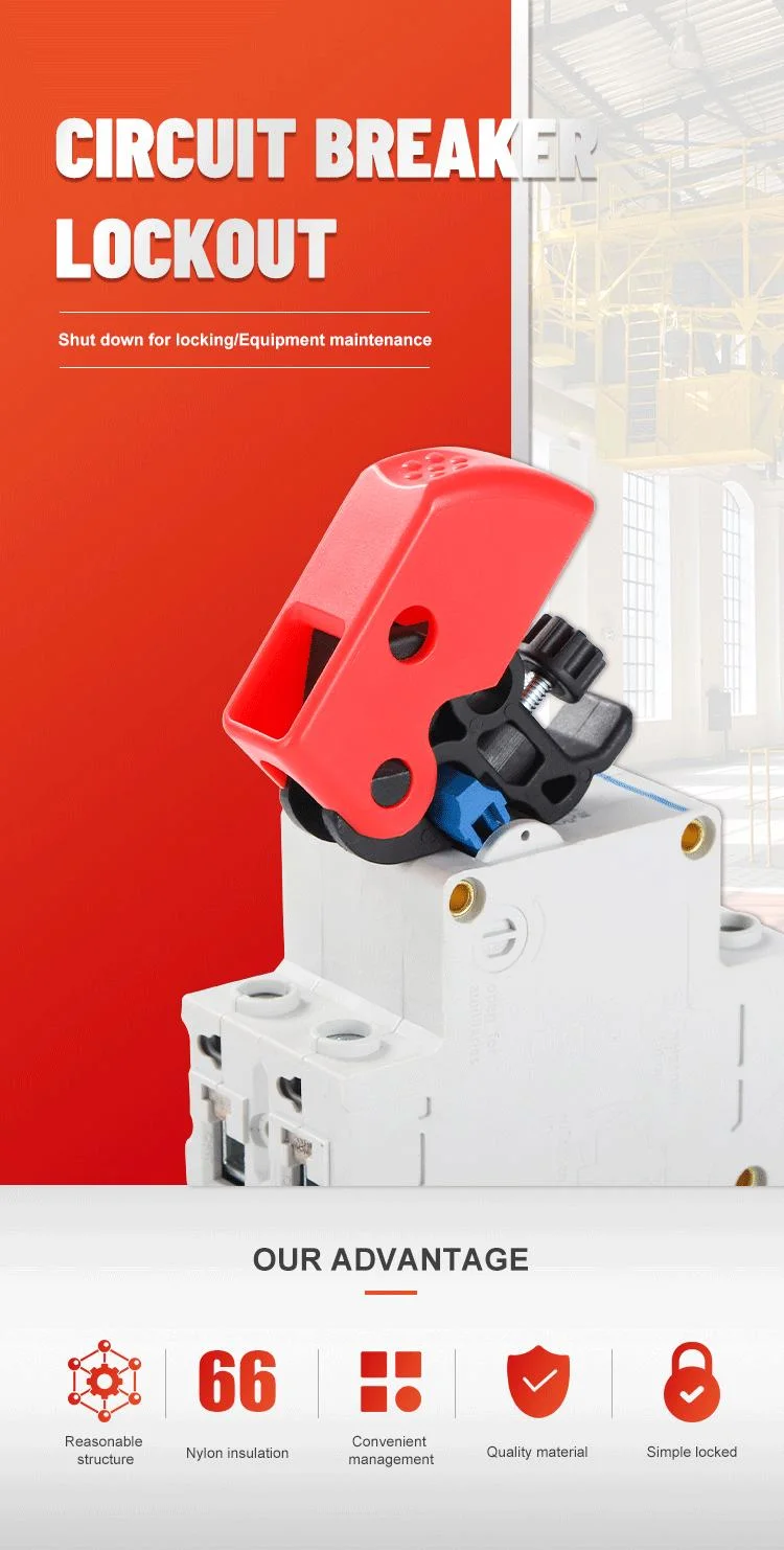 Single Pole Breakers Lockout Tagout Safety Lockout Devices Electrical MCB Mini Circuit Breaker Lockout