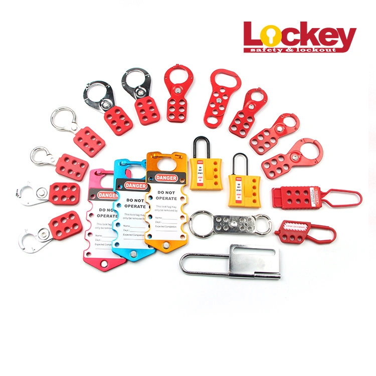 Lockey Loto Jaw Size 1&quot;&1.5&quot; Safety Steel 6 Holes Lockout Hasp with Hook