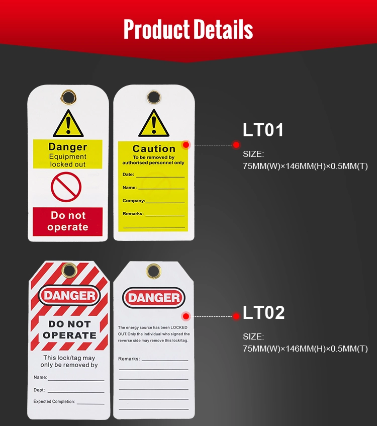 Lockey Customized Industrial Red Danger Warning Safety Lockout Tag
