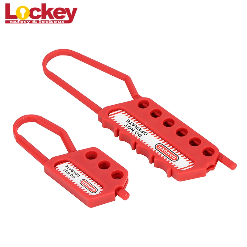Lockey Plastic Loto Lockout Padlock Hasp with 3 Lockout Holes 10mm Dia.