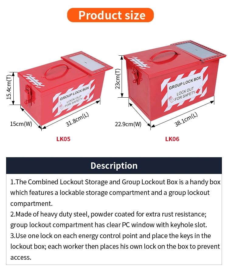 Lockey Allow 32 Padlocks Steel Portable Safety Lockout Box
