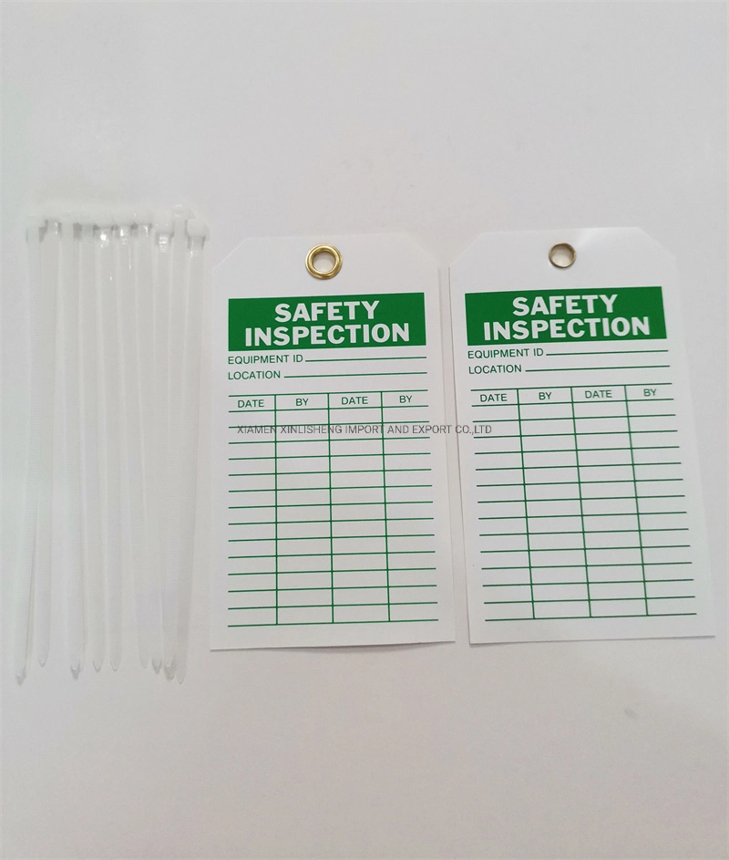Custom Vinyl PVC Quality Test Record Inspection Waterproof Safety Tag