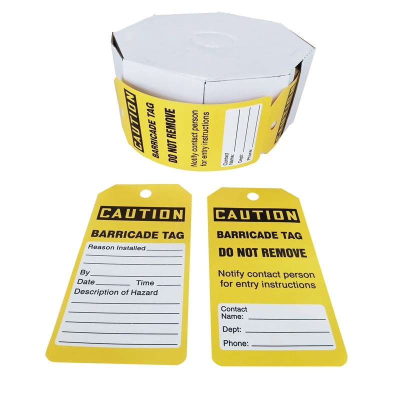 Caution Lockout PVC Tag by The Roll 6-1/4 X 3inch, Pk100