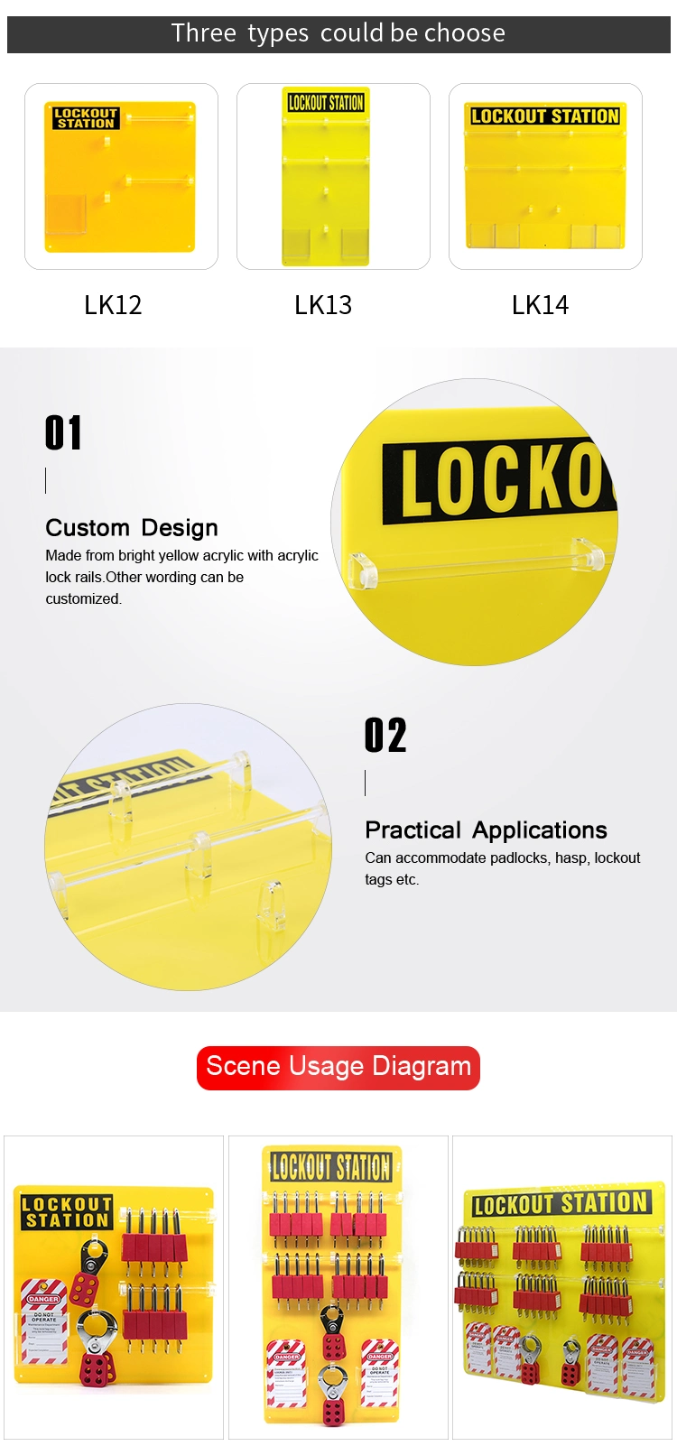 Plastic 10 Lock Lockout Station