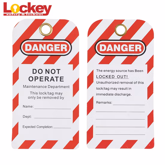 Lockey Customized Industrial Red Danger Warning Safety Lockout Tag