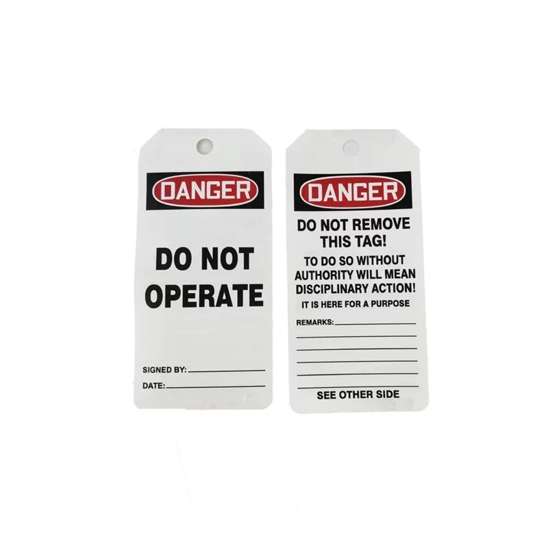 Danger PVC Tag Sign Legend Do Not Operate Remarks Lockout Tags