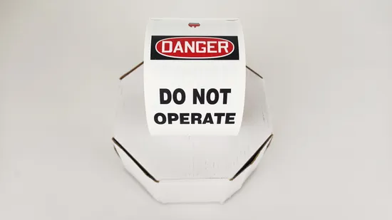 Danger Barricade Tag by Roll PVC Plastic Lockout Hand Tags
