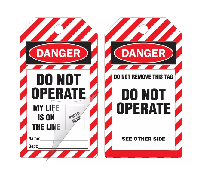 Custom Vinyl Danger Do Not Operate Self-Laminating Safety Tag
