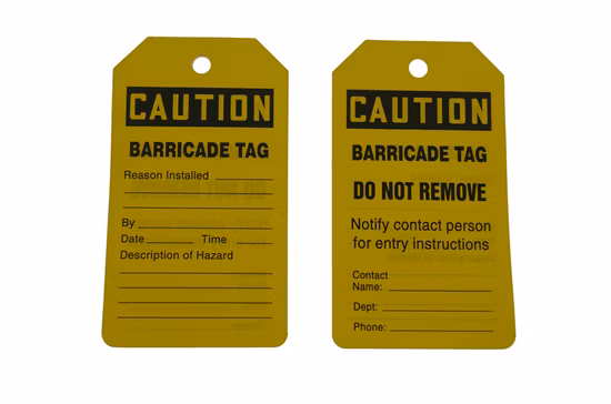 Lockout PVC Caution Tag Legend Barricade Tag Do Not Remove