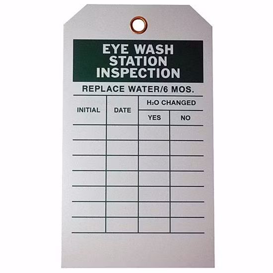 PVC Inspection Record White Safety Lockout Tags Label 0.5mm Thick