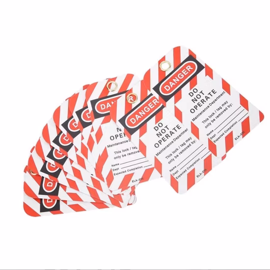 Caution Lockout PVC Tag by The Roll 6-1/4 X 3inch, Pk100